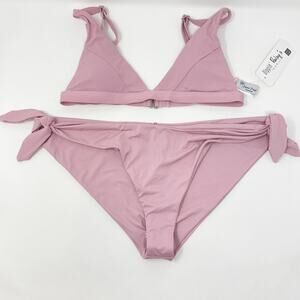 New Dippin Daisys Orchid XS Bralette Bikini Top Medium Side Tie Bikini Bottom